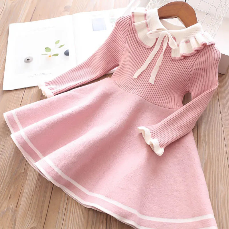 Sweater Knitted Warm Sweater Princess Dress