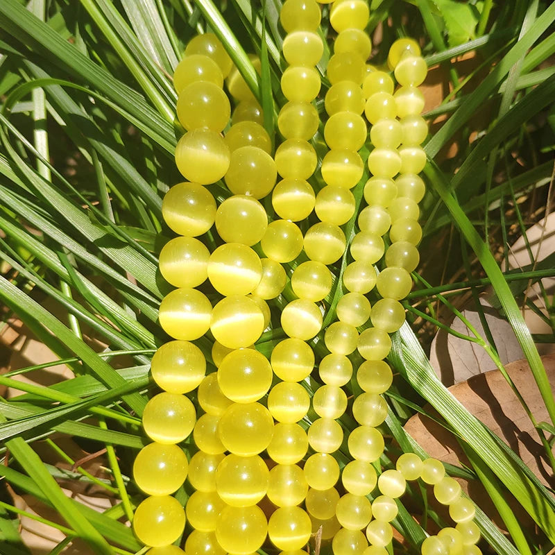 Cat Eye Opal Beads Natural Stone DIY Bracelets