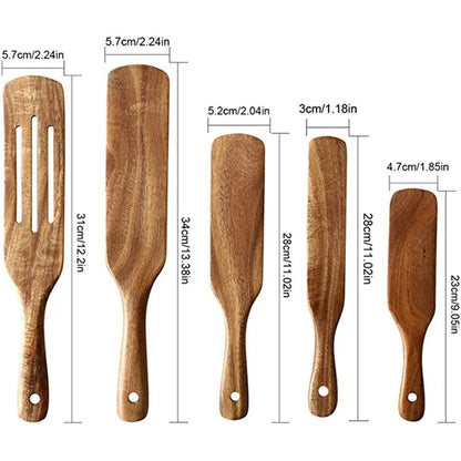 1-9Pcs/set Wooden Kitchen Utensils Set