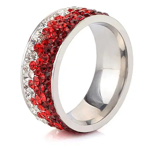 AAA Crystal Elegant Stainless Steel Rings