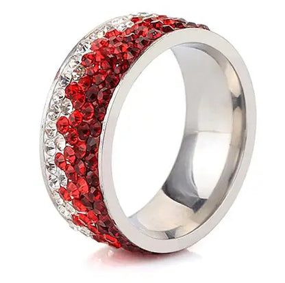 AAA Crystal Elegant Stainless Steel Rings