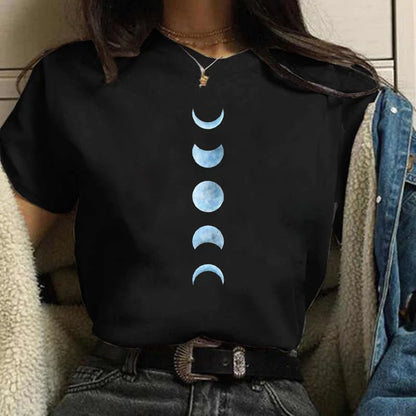 Moon Print T-shirts