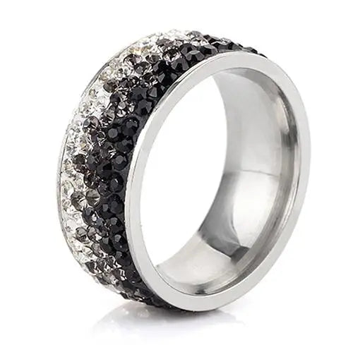 AAA Crystal Elegant Stainless Steel Rings