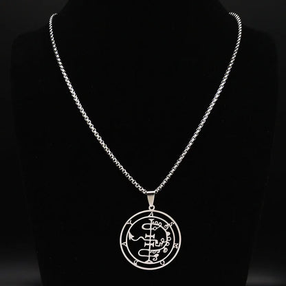 Sigeal Sigil De Lucifer Stainless Steel Satan Necklace