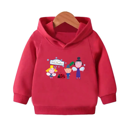 Ben and Holly Kingdom Cartoon Cute Sweatshirts Autumn Pullover Hoodies