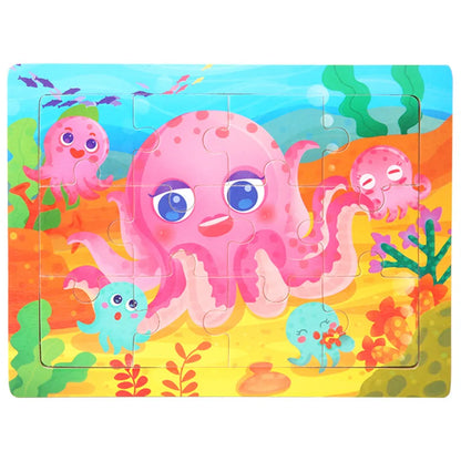 15*11cm 3D Puzzle Cartoon Animals Wood Puzzle Kids