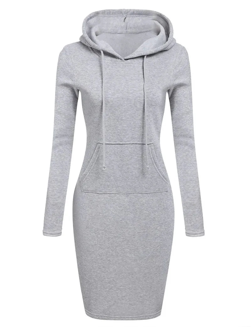 Hooded Sweatshirts Slim Long Sleeve Dress