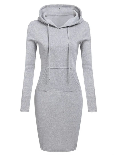 Hooded Sweatshirts Slim Long Sleeve Dress