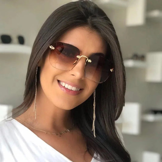 Rimless UV400 High Quality Gradient Sunglasses