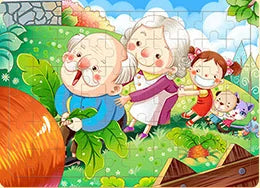 60Pcs Cartoon Wooden Puzzle Children Animal Vehicle Toys