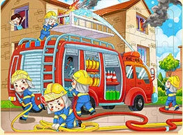 60Pcs Cartoon Wooden Puzzle Children Animal Vehicle Toys
