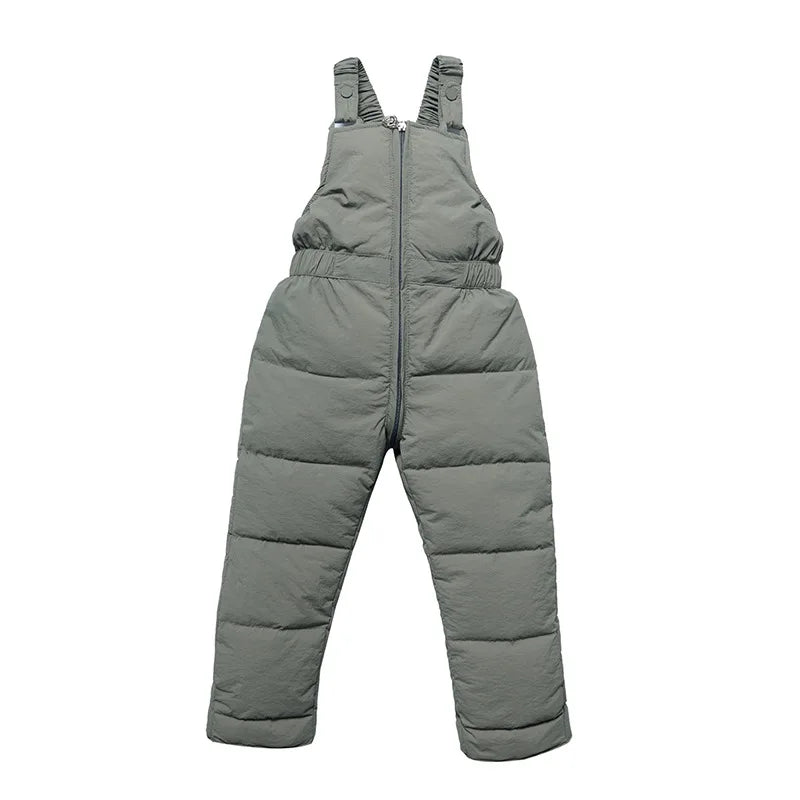Winter Down Overalls Pants Autumn Thick Warm Ski Down Jumpsuit