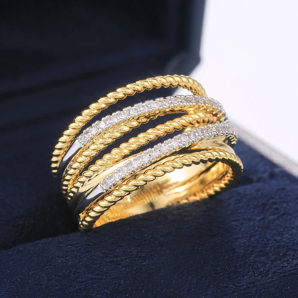 Twist Cross Finger Rin Classic Twine Rings