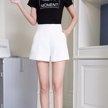 Shorts Casual High Waist Wide Leg Chiffon Shorts