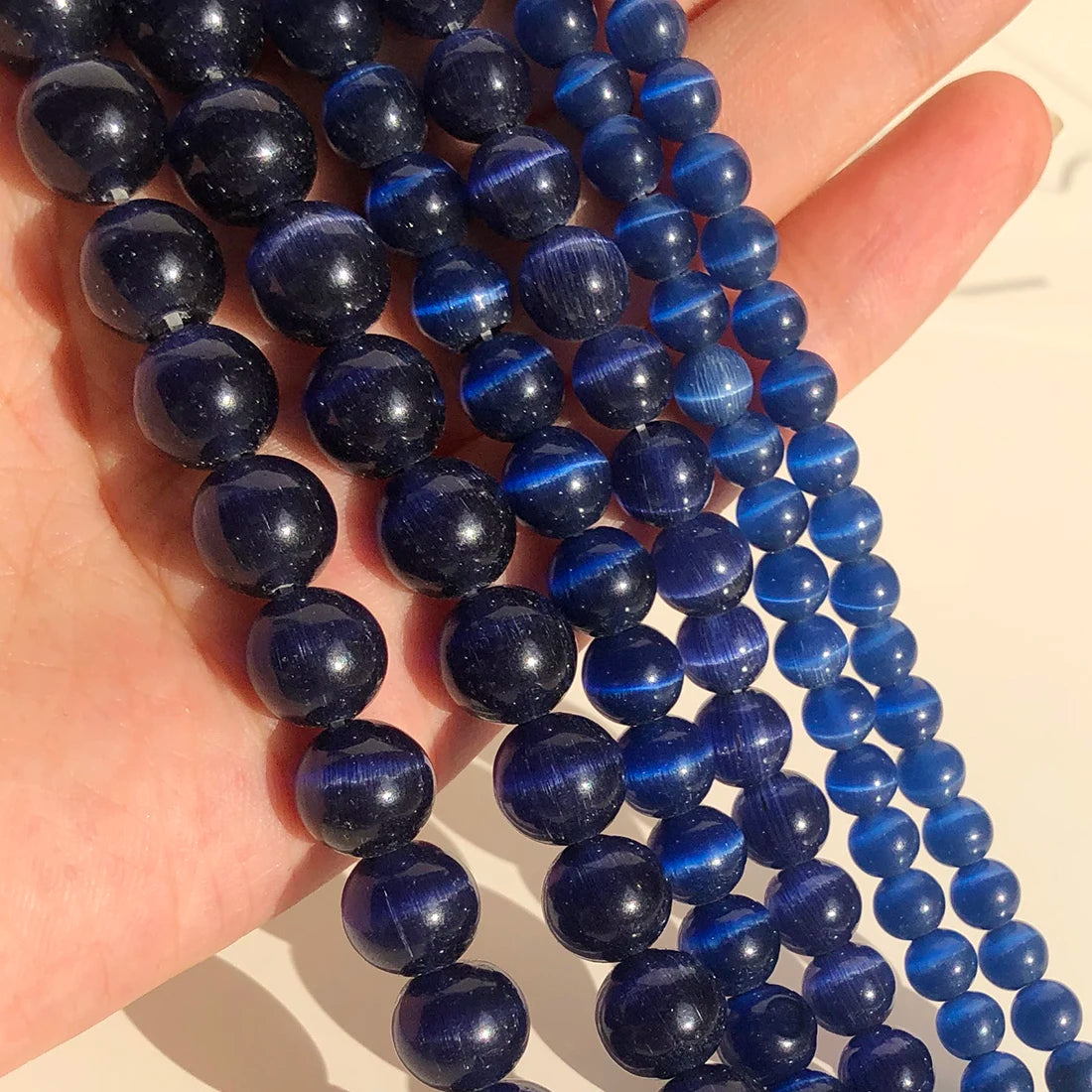 Cat Eye Opal Beads Natural Stone DIY Bracelets