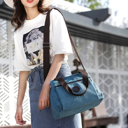 Canvas Handbags Shoulder Messenger Crossbody Tote Large Capacity Bags