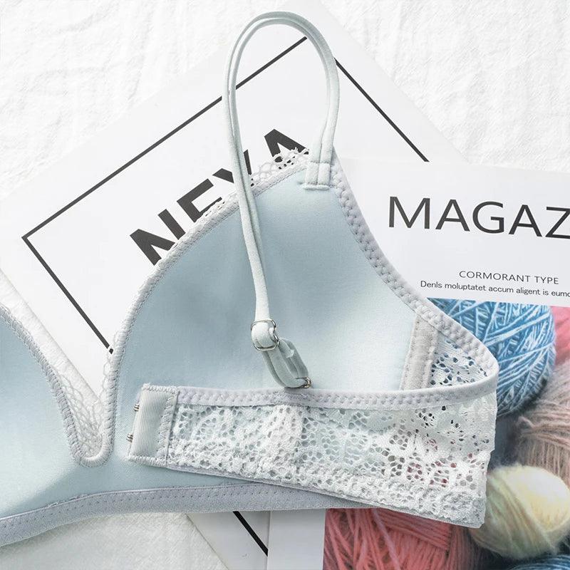 Sexy Lace Floral Wireless Bra F