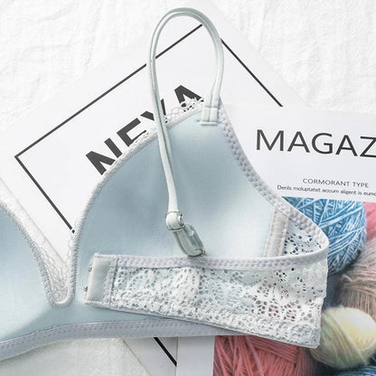 Sexy Lace Floral Wireless Bra F