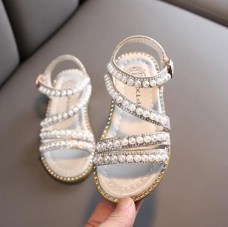 Bling Rhinestone Little Big Girl's Sandals