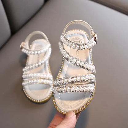 Bling Rhinestone Little Big Girl's Sandals