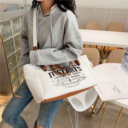 Canvas Large Capacity Shoulder Bag