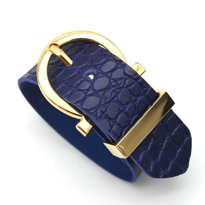 Wide Crack Leather Contracted Joker Bracelet