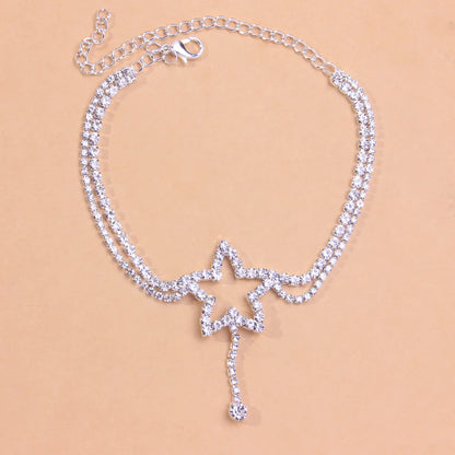 Stone Fans Multi-layer Star Anklet Bracelet