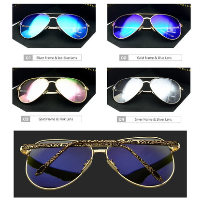 Pilot Polarized Mirror Vintage Sunglasses