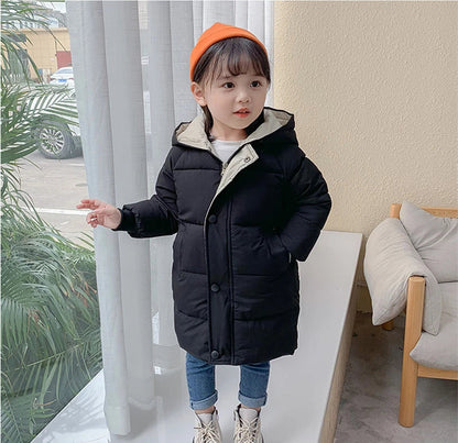 Down Long Outerwear Winter Autumn Teen Cotton -Padded Parka Coats