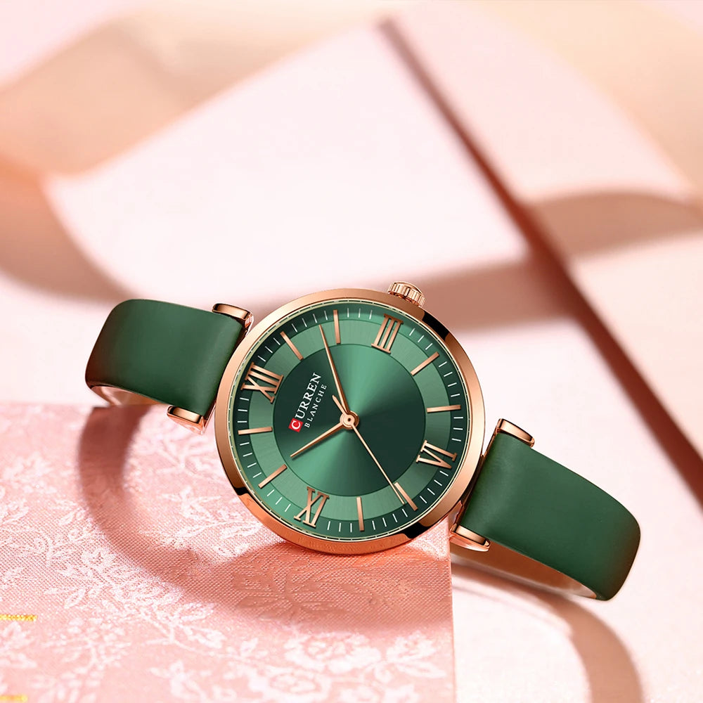 CURREN Quartz Leather Elegant Watches