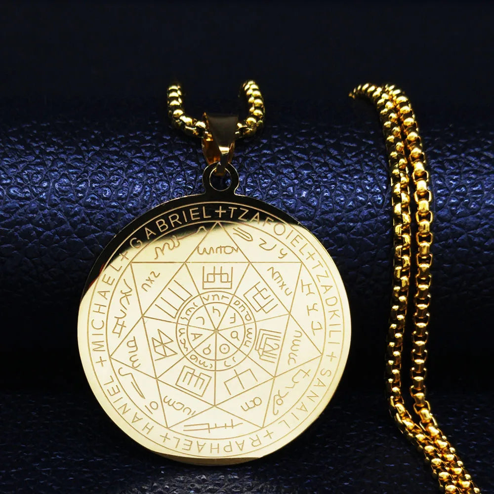 Seven Archangels Amulet Stainless Steel Necklaces