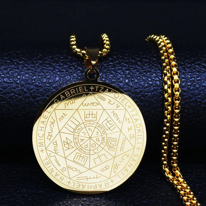 Seven Archangels Amulet Stainless Steel Necklaces