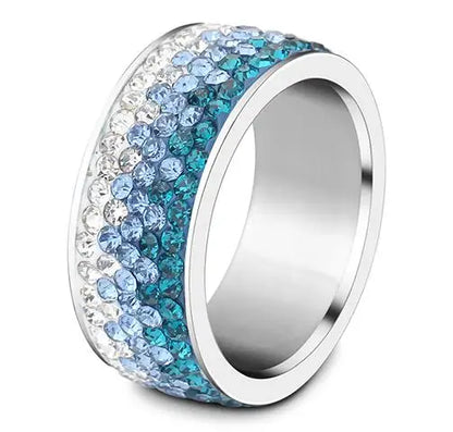 AAA Crystal Elegant Stainless Steel Rings