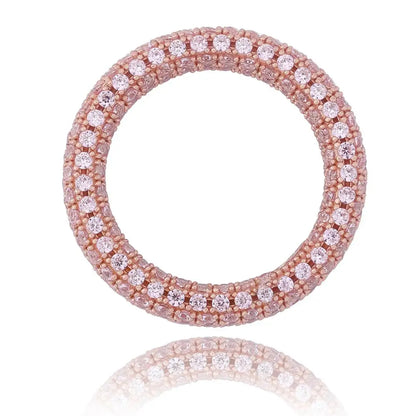 925 Sterling Silver Stamp Full Iced Out Cubic Zirconia Rings