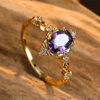 Charm Gold Silver White Opal Oval Stone Crystal Rings