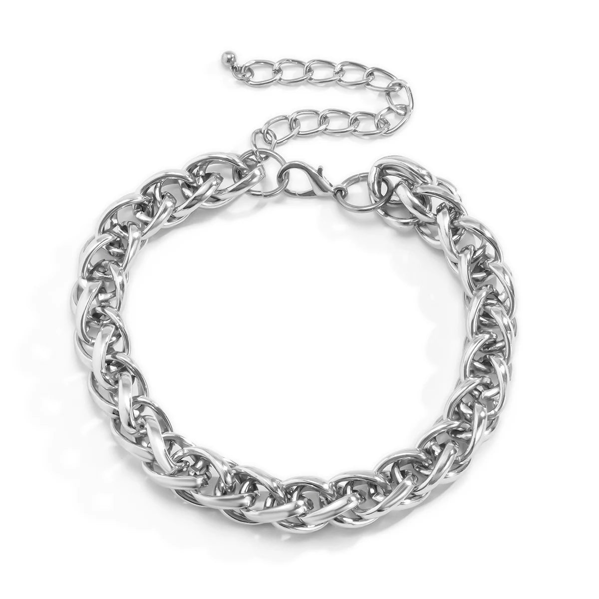 Punk Gold Color Metal Handmade Short Necklace