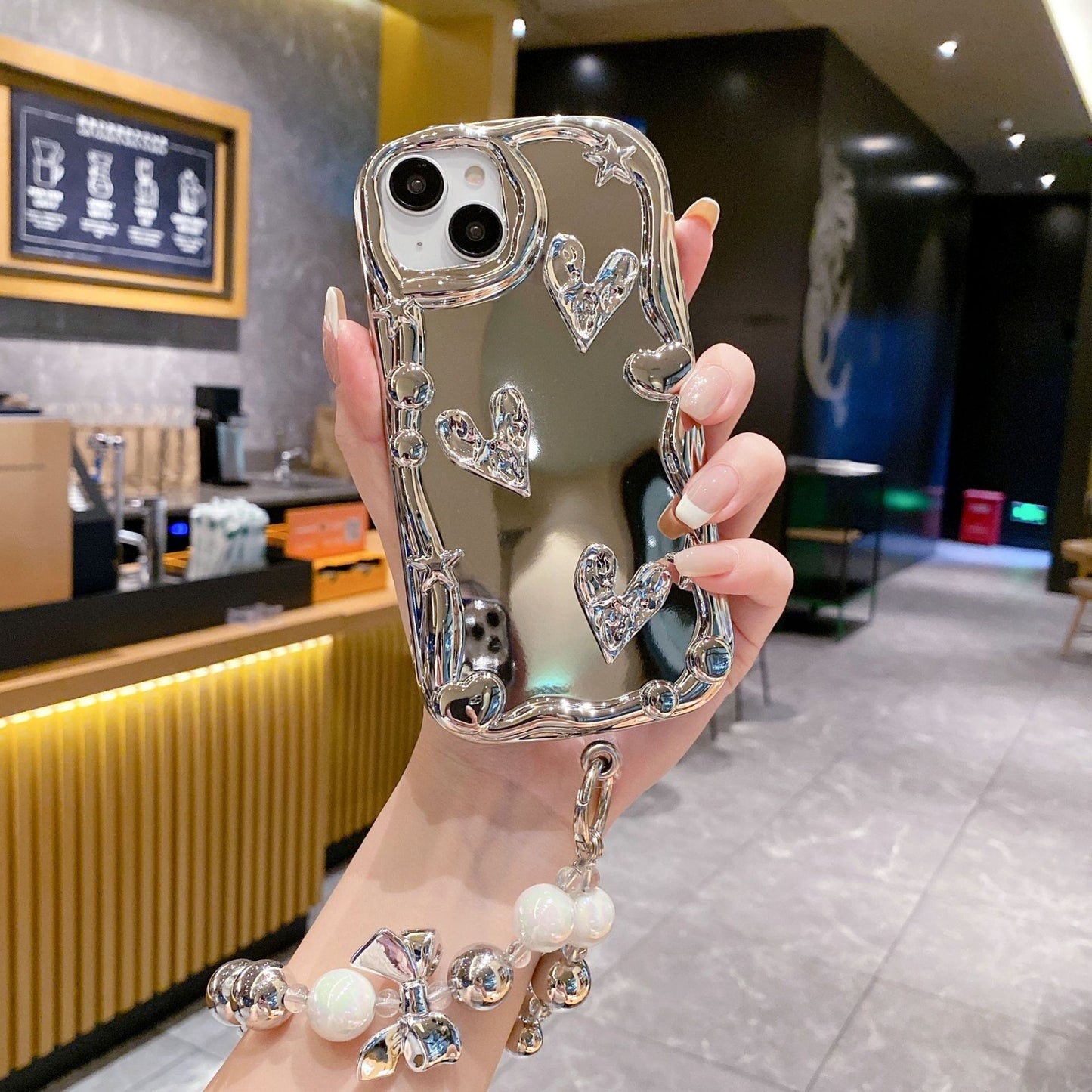 Electroplated Mirror iPhone Case Love Bracelet Apple