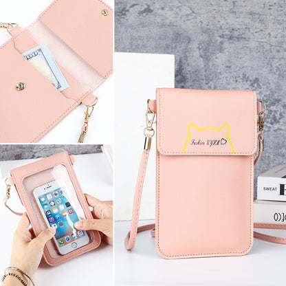 Touch screen mobile phone bag