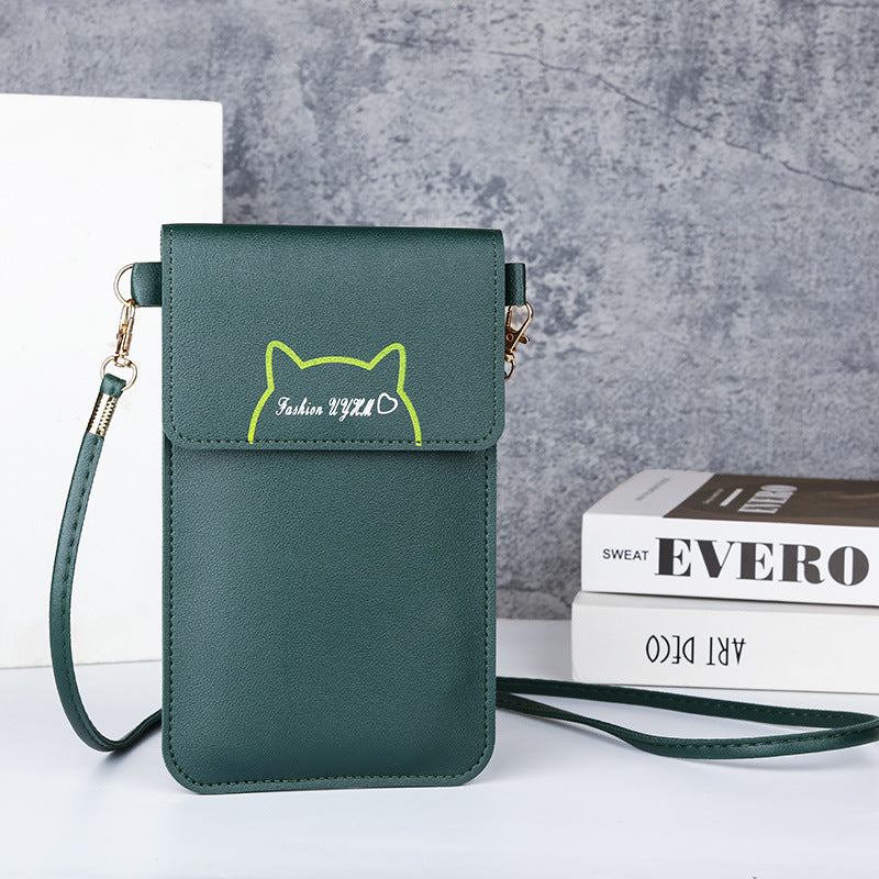 Touch screen mobile phone bag