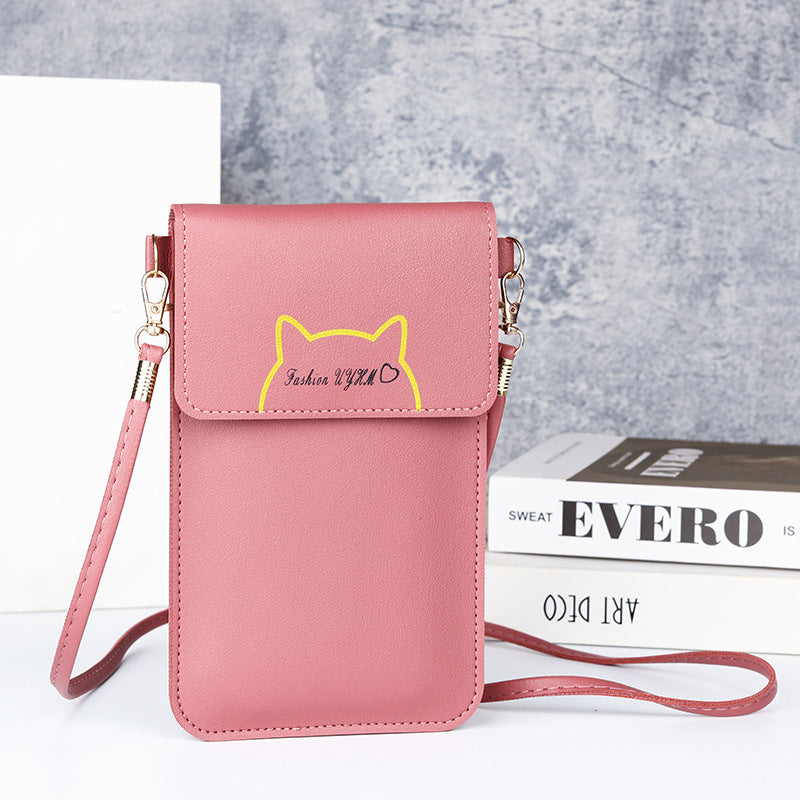 Touch screen mobile phone bag