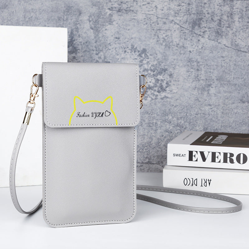 Touch screen mobile phone bag