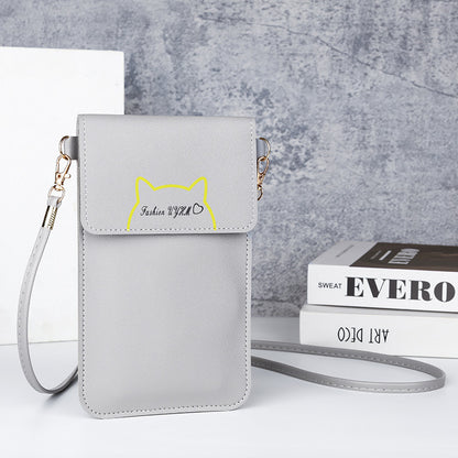 Touch screen mobile phone bag