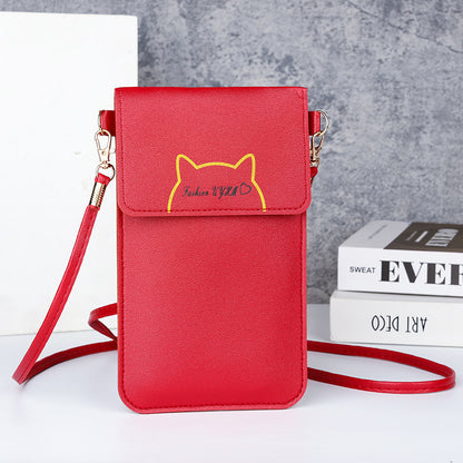Touch screen mobile phone bag