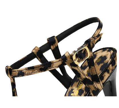 high-heeled buckle strap Shoes