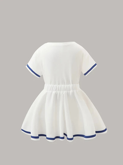 DADY'S WORLD Printed Baseball Skirt Set