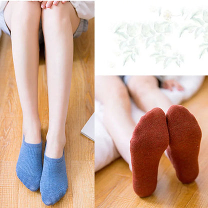 5Pairs Slippers Cotton Invisible Socks