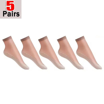 1/5/10pairs Lace Ultrathin Silk Socks