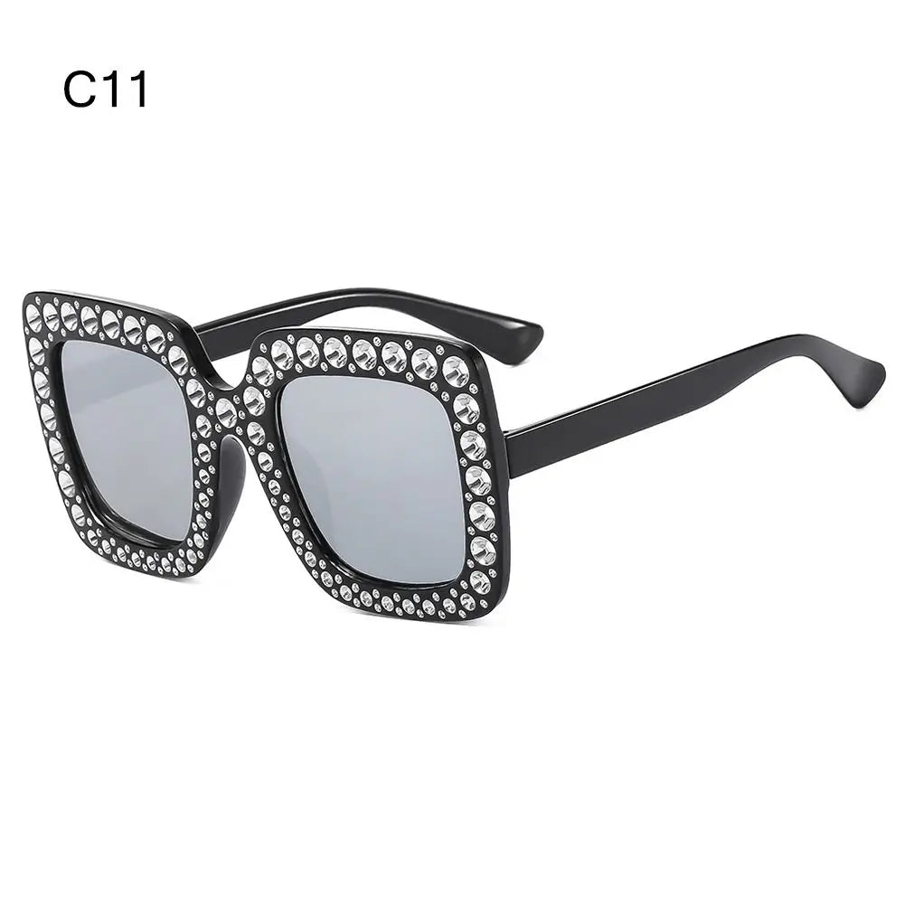 Square Glitter Children Diamond Sunglasses