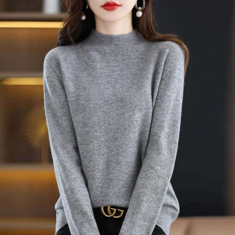 Wool Half-neck Cashmere Sweater