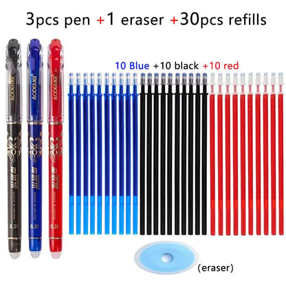 12Pcs/23Pcs/34Pcs/60Pcs Erasable Gel Pen Set